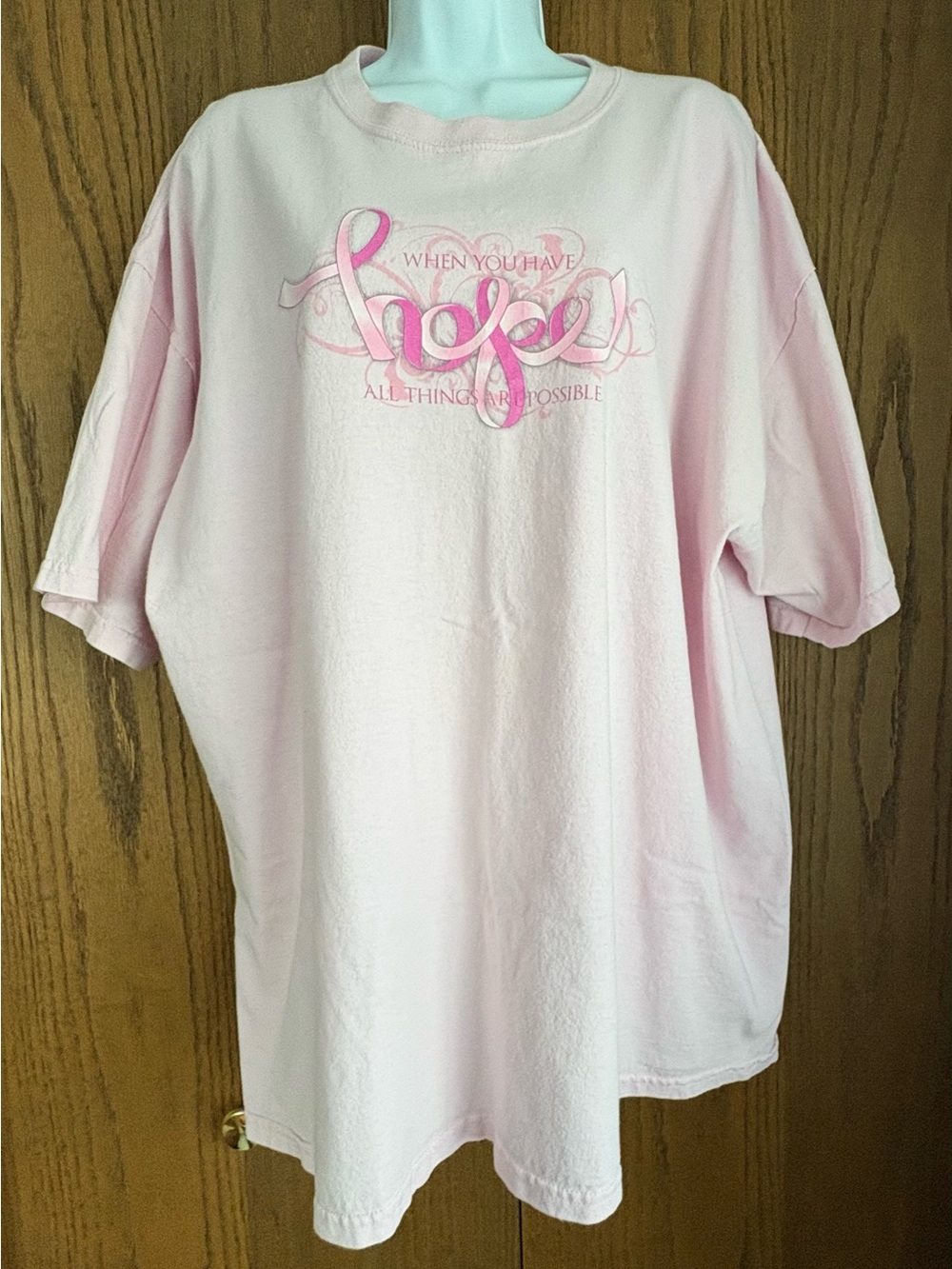 Women’s Pink Graphic Tee - Hope Design